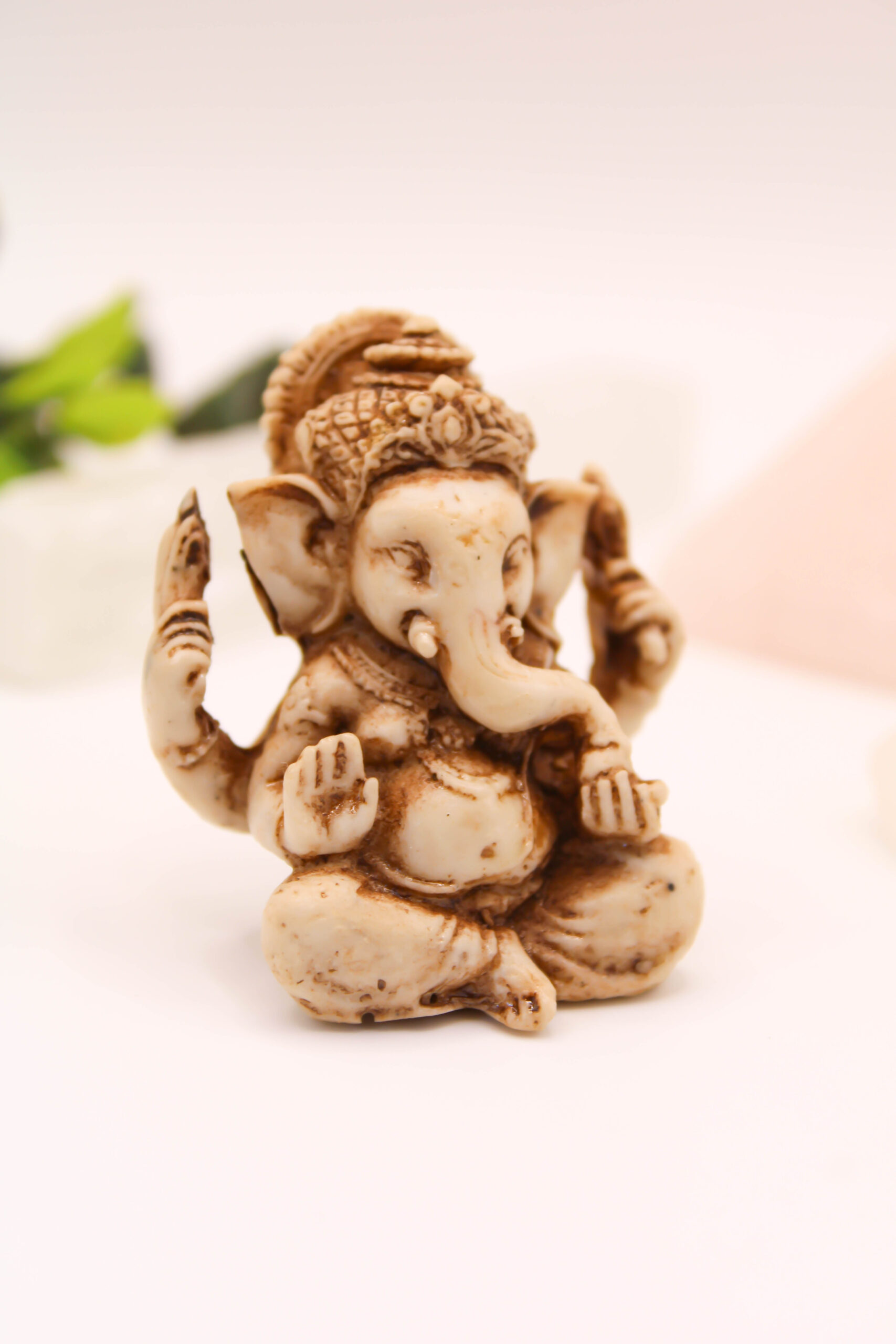Figura de Ganesha Marfil Mini 6