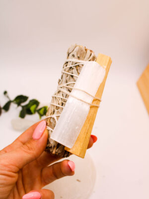 Salvia Blanca con Palo Santo y Selenita