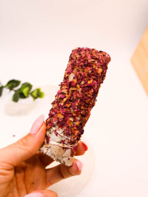 Atadillo de Salvia Blanca con Rosas 4