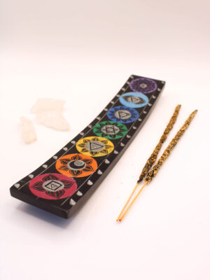 Porta Incienso de Agra con Chakras Barca