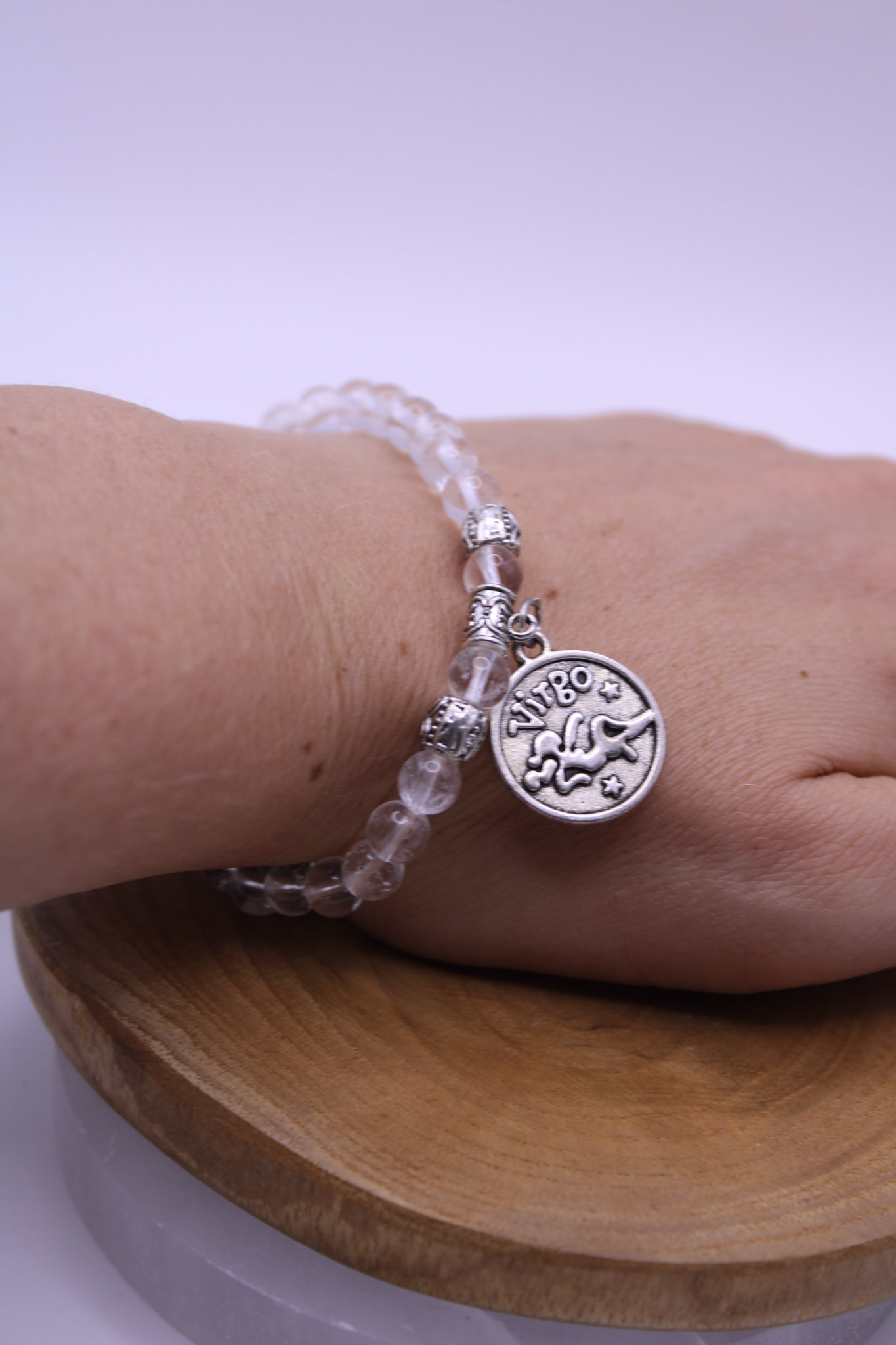 Pulsera de Cuarzo Blanco para Virgo