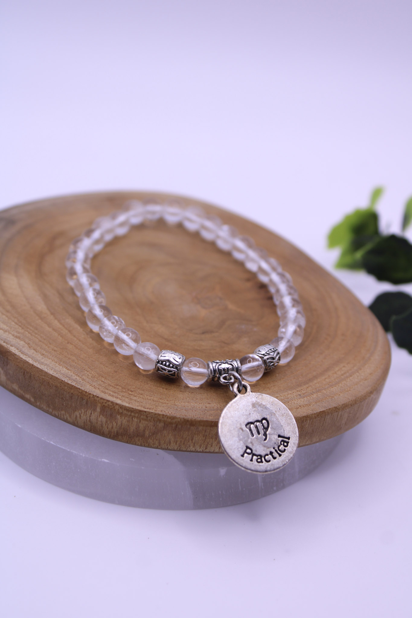 Pulsera de Cuarzo Blanco para Virgo