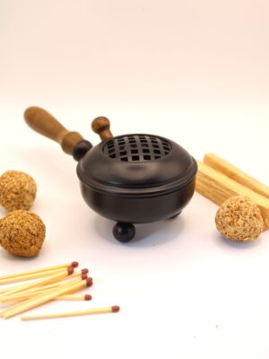 Brasero de metal negro