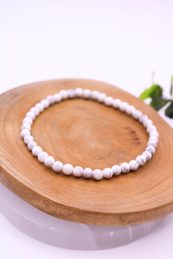pulsera de howlita 4mm
