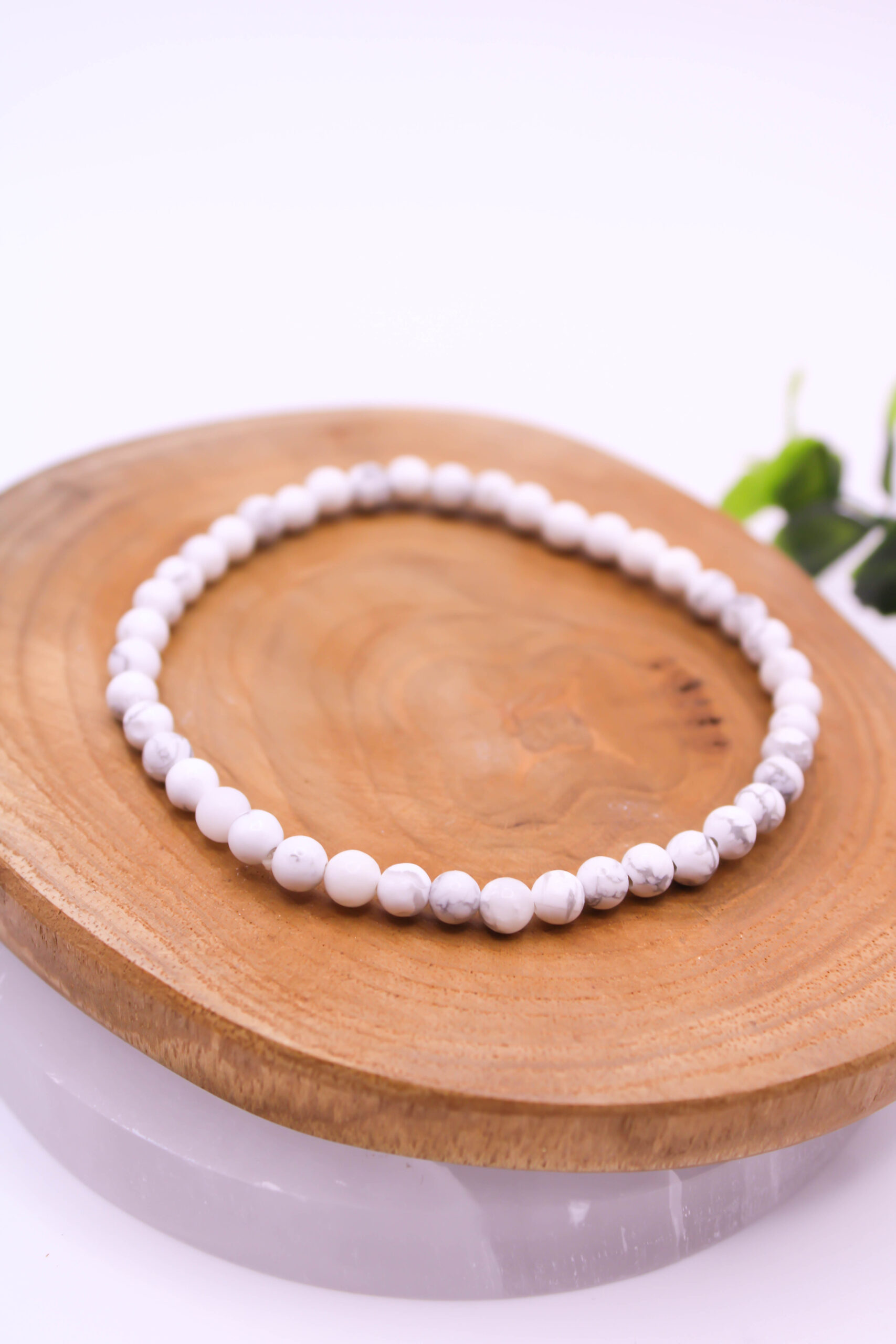 pulsera de howlita 4mm