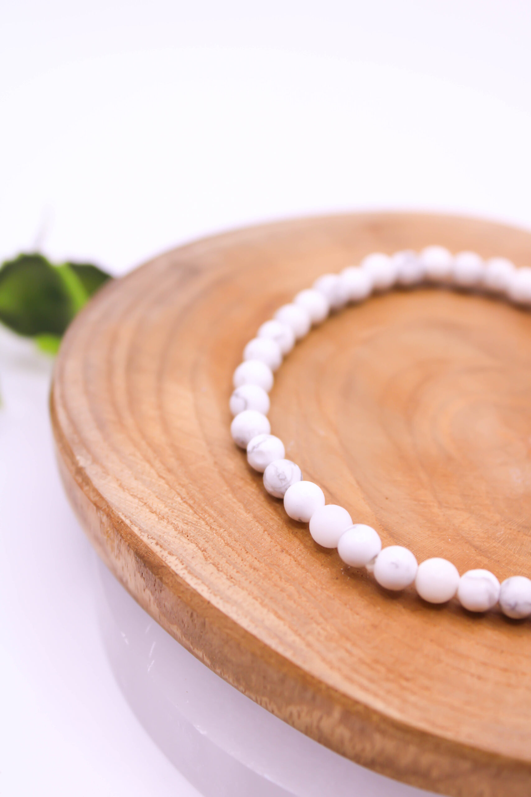 pulsera de howlita 4mm