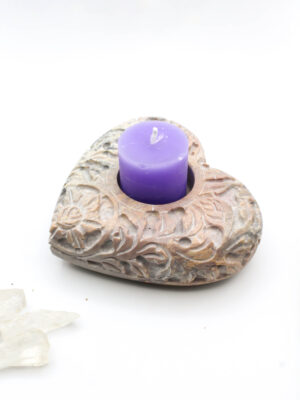 Portavelas Corazón de Esteatita