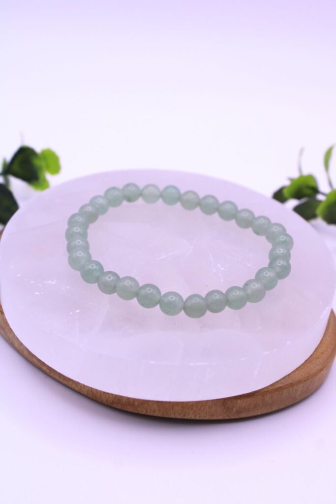 pulsera aventurina 6mm piedra natural verde calma y equilibrio