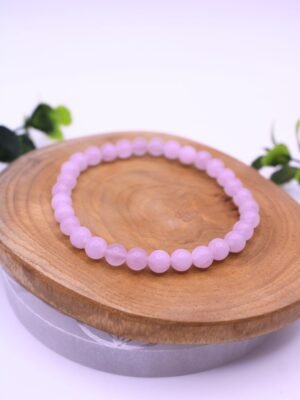 pulsera cuarzo rosa 6mm piedra natural amor propio