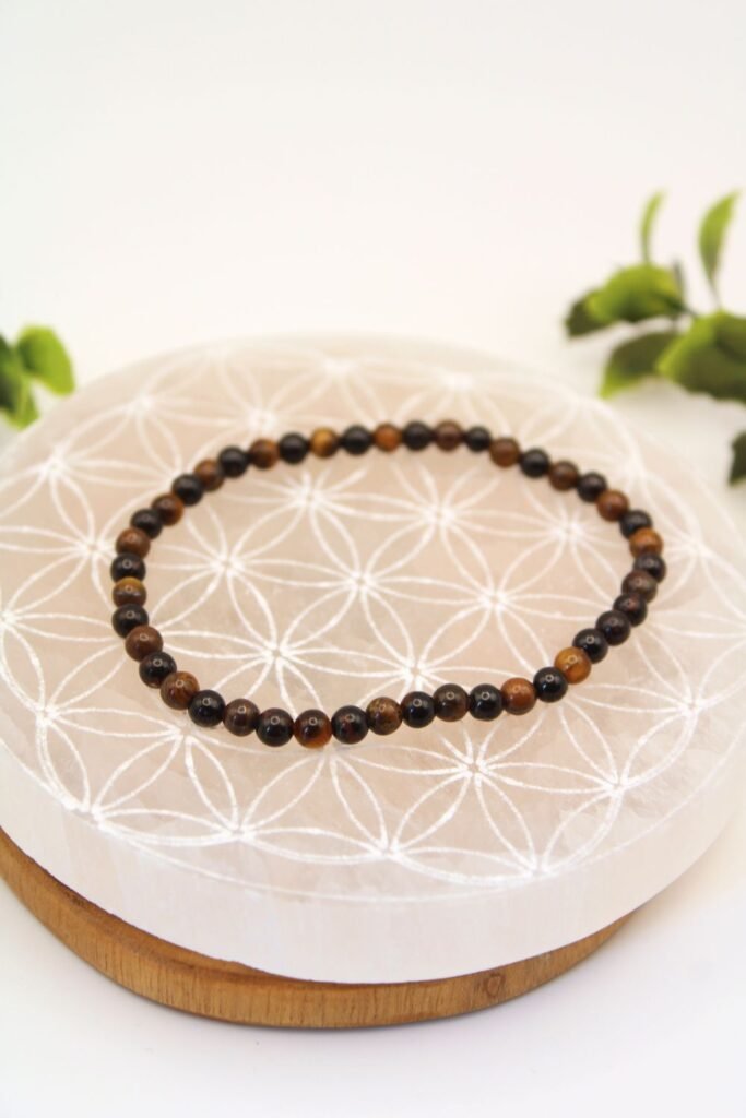 pulsera protección contra envidia turmalina ojo de tigre 4mm