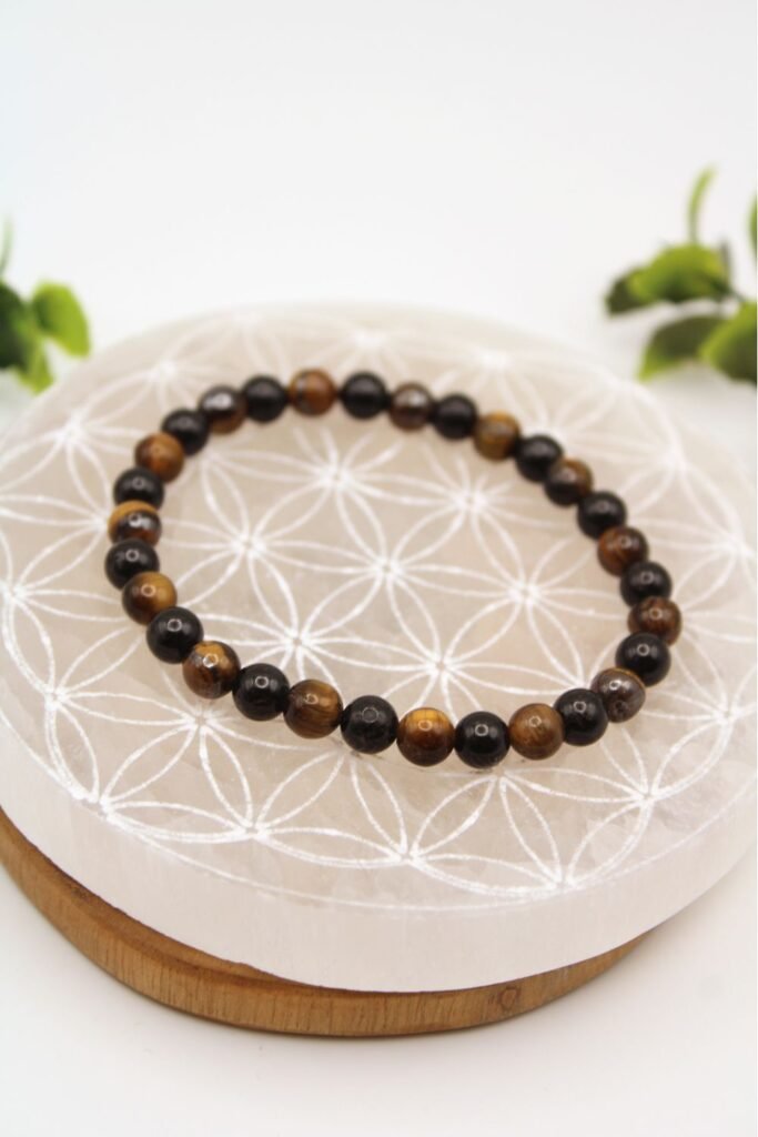 pulsera protección contra envidia turmalina ojo de tigre 6mm