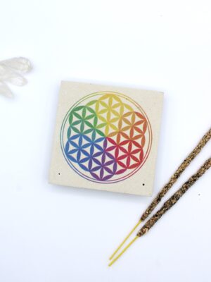 porta inciensos arenisca flor de la vida