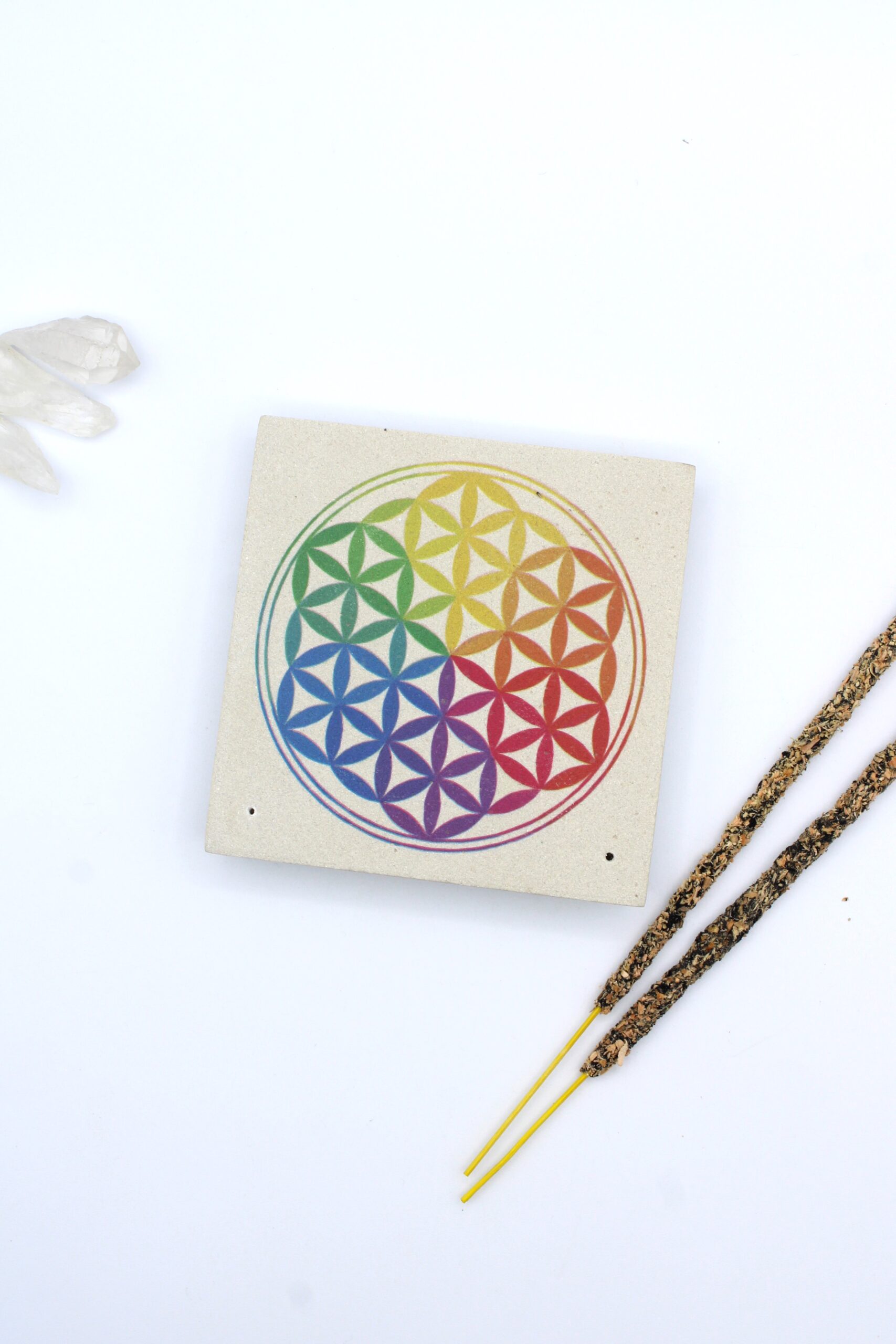 porta inciensos arenisca flor de la vida