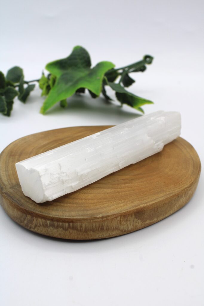 barra de selenita natural 10 cm limpieza energética