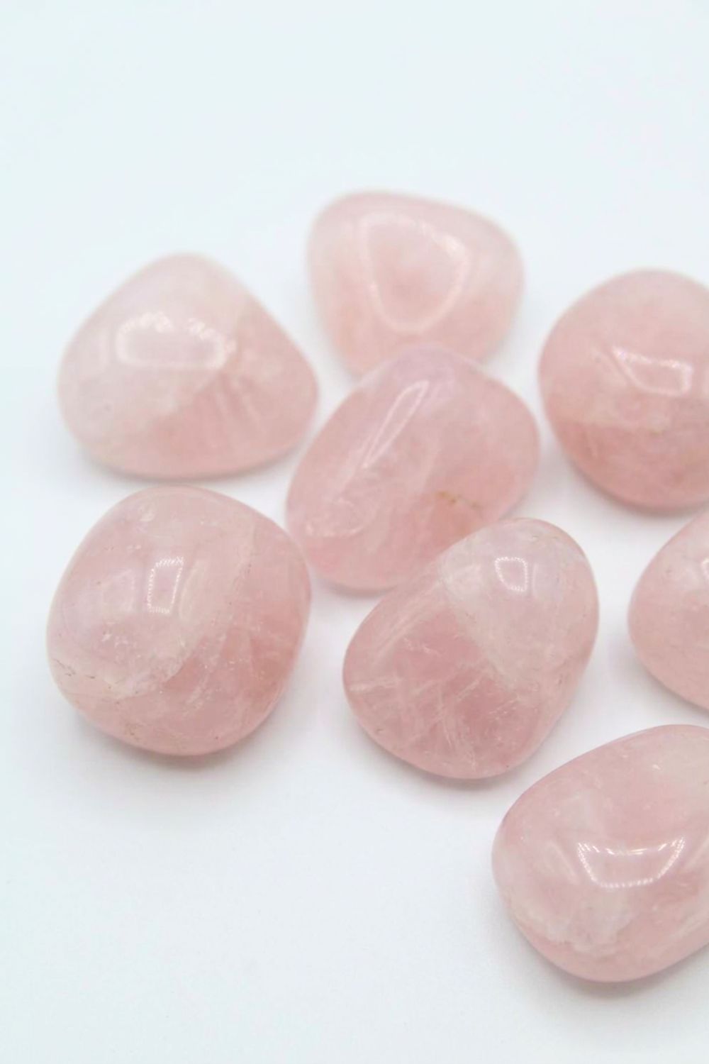 cuarzo rosa natural piedra rodada para amor propio y equilibrio emocional