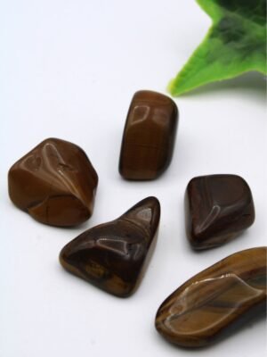 ojo de tigre natural piedra rodada para protección y confianza